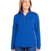 Ladies' Market Snag Protect Mesh Colorblock Quarter-Zip