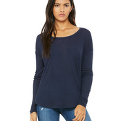 Ladies' Flowy Long-Sleeve T-Shirt with 2x1 Sleeves