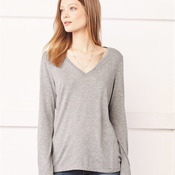 Women's Flowy Long Sleeve V-Neck Tee