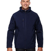 Men's Glacier Insulated Three-Layer Fleece Bonded Soft Shell Jacket with Detachable Hood