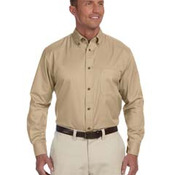 Men's Tall Easy Blend™ Long-Sleeve Twill Shirt with Stain-Release