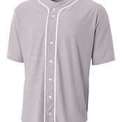 Youth Short Sleeve Full Button Baseball Jersey