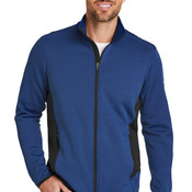 Full Zip Heather Stretch Fleece Jacket