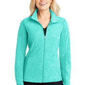 Women's Heather Microfleece Full Zip Jacket