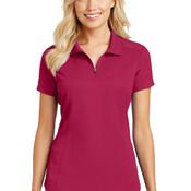 Women's Pinpoint Mesh Zip Polo