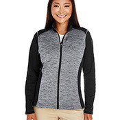 Ladies' Newbury Colorblock Mélange Fleece Full-Zip