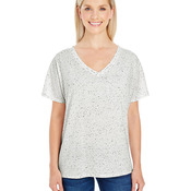 Ladies' Triblend Fleck Short-Sleeve V-Neck T-Shirt