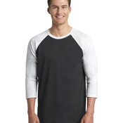 Unisex Triblend Three-Quarter Sleeve Raglan