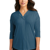 Women's Concept 3/4 Sleeve Soft Split Neck Top