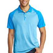 PosiCharge ® RacerMesh ® Raglan Heather Block Polo