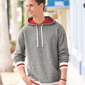 Peppered Fleece Lapover Hooded Sweatshirt