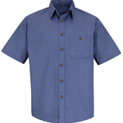 Mini-Plaid Uniform Short Sleeve Shirt - Tall Sizes