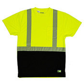 Unisex Hi-Vis Class 2 Color Blocked Pocket T-Shirt