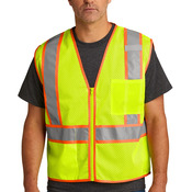 Ansi 107 Class 2 Mesh Zippered Two Tone Vest