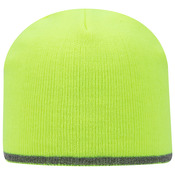 OTTO CAP 9" Classic Knit Beanie w/ Reflective Stripe