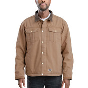 Unisex Vintage Washed Sherpa-Lined Work Jacket