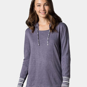 Women's Heathered Jersey Hooded Tunic