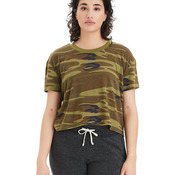 Ladies' Printed Headliner Cropped T-Shirt