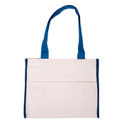 Cotton Gusset Accent Box Tote Bag